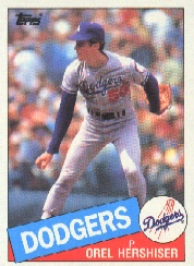 1985 Topps Baseball Cards      493     Orel Hershiser RC